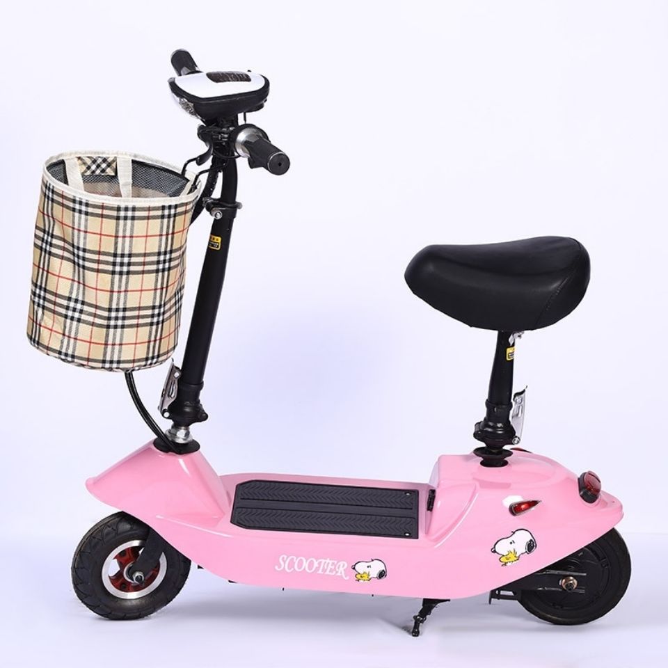 2022新款小海豚折叠迷你电动滑板车 女士折叠迷你电动车 代步车 奶牛