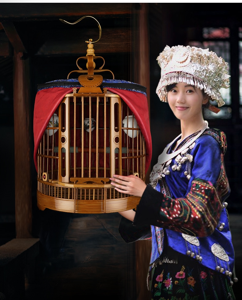 【京选好货】金丝鸟笼中雀 金丝鸟笼中雀珍珠专用芙蓉复古款玉鹦鹉可