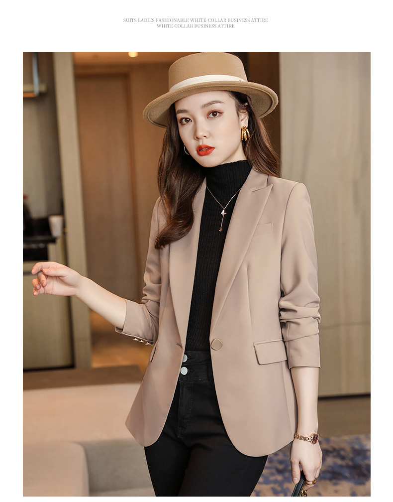 kesimiao轻奢品牌女装咖啡色小西装外套女春秋2022新款职业气质修身