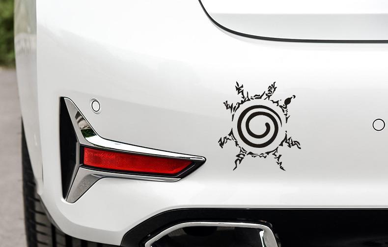 适用于个性创意九尾封印符印车贴 火影忍者佐助鸣人汽车贴纸 动漫装饰