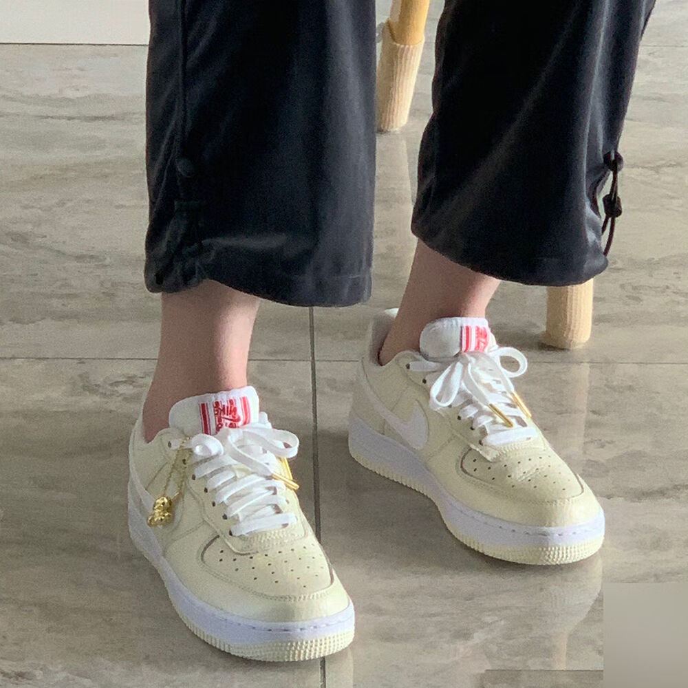 nike耐克af1空军一号泫雅同款四钩联名白黑缝线男女百搭潮流休闲