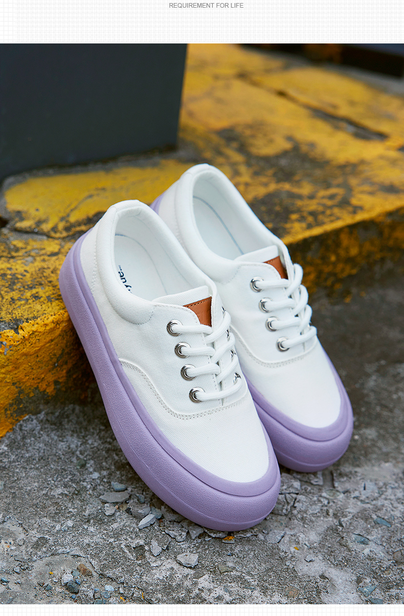 芋圆面包帆布鞋女潮流街拍休闲小白鞋鞋馒头鞋548的的米黑34标准尺码