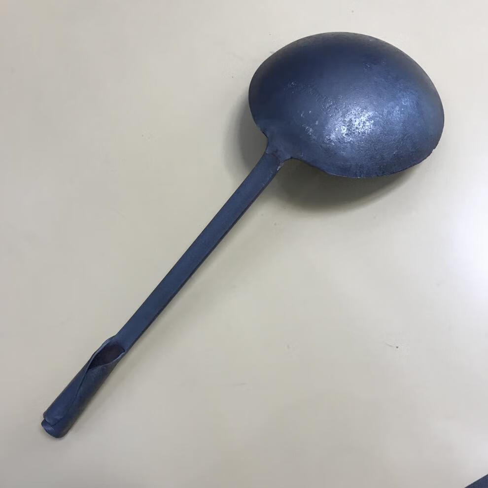 铁勺 瓜瓢加厚瓢一体铁水瓢食堂铁勺头水勺工业勺养殖姚混泥土舀铝水