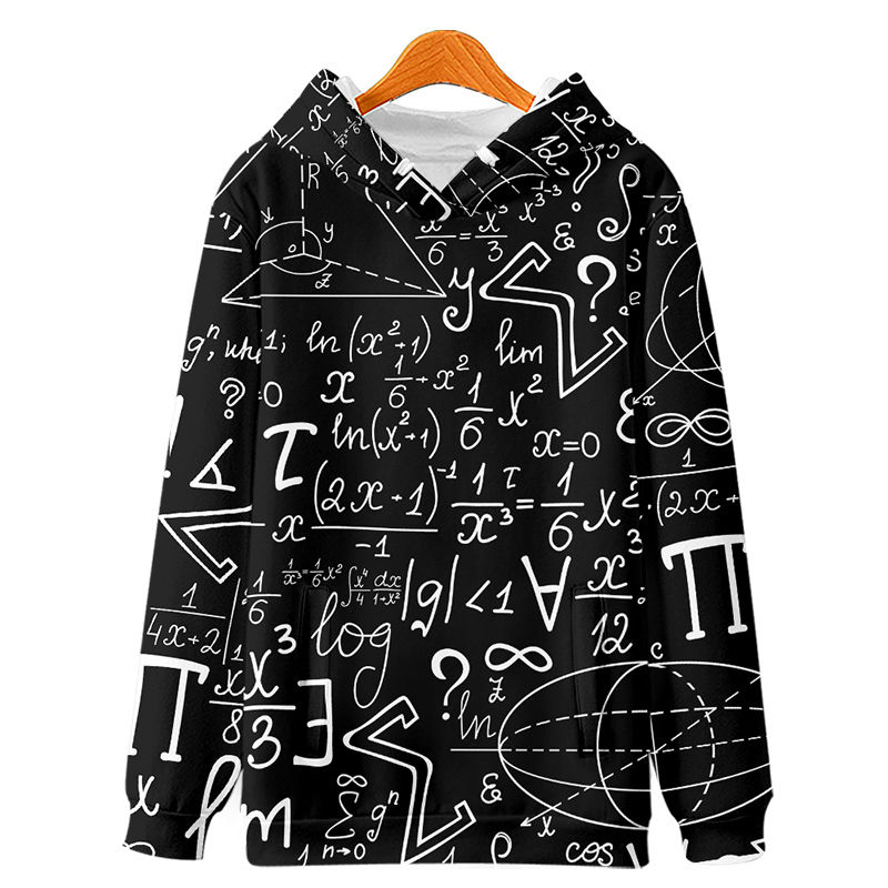 堡驰顿数学方程式学生连帽卫衣男女加绒外套物理公式化学课程学霸衣服