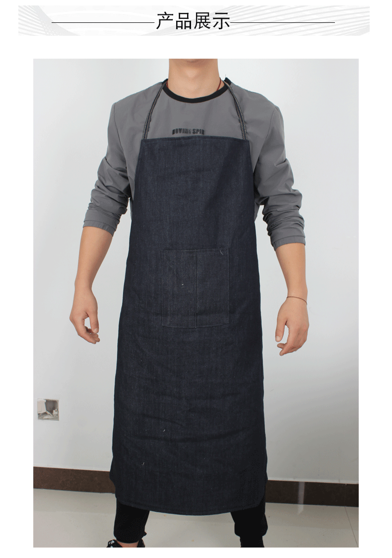 牛仔布劳保围裙牛仔围裙工作耐用劳保加厚电焊工厂男女围裙 1m-70cm