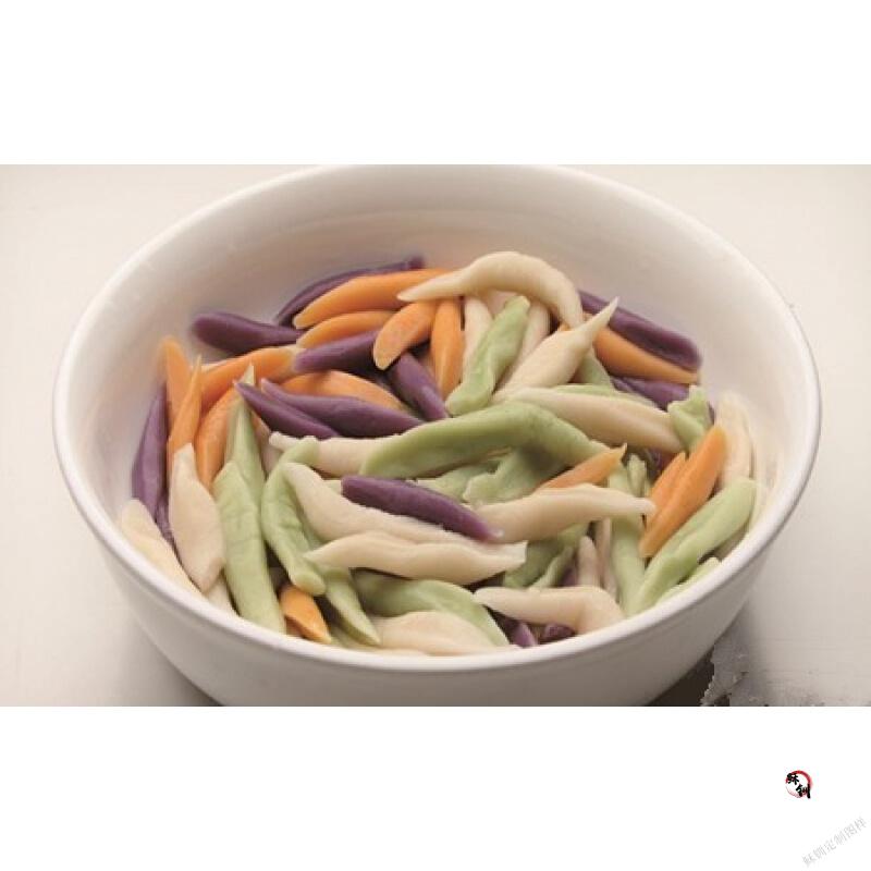 杂粮蔬菜彩色面疙瘩面食面条火锅条儿童早餐彩色面250g*4【图片 价格 