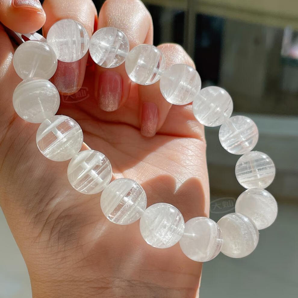 大灿千层幽灵满天星送朋友天然白色幽灵水晶手串男女款实用白幽灵手链