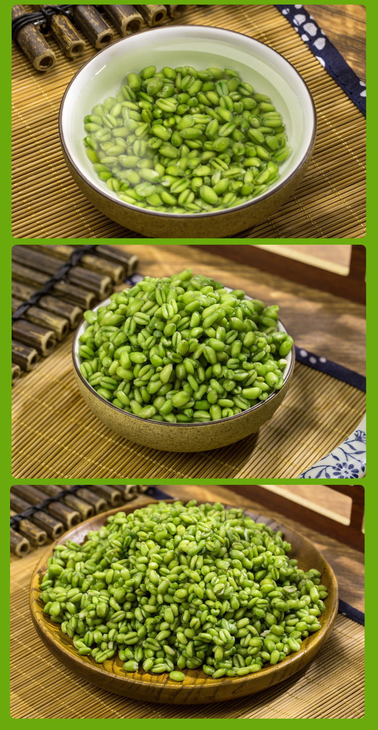 农家自产新鲜青麦仁麦粒脱皮麦仁煮粥五谷杂粮速冻小青麦 5斤【图片