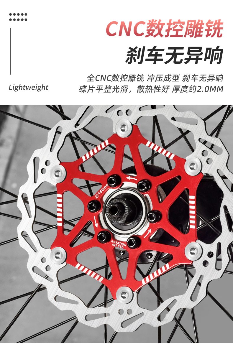 山地車碟剎片140自行車剎車片160單車剎車盤180騎行裝備配件大全升級