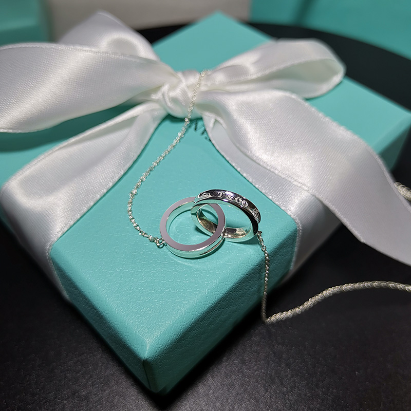 蒂凡尼tiffany 蒂芙尼1837系列经典项链 圈形双环扣吊坠175周年纪念款