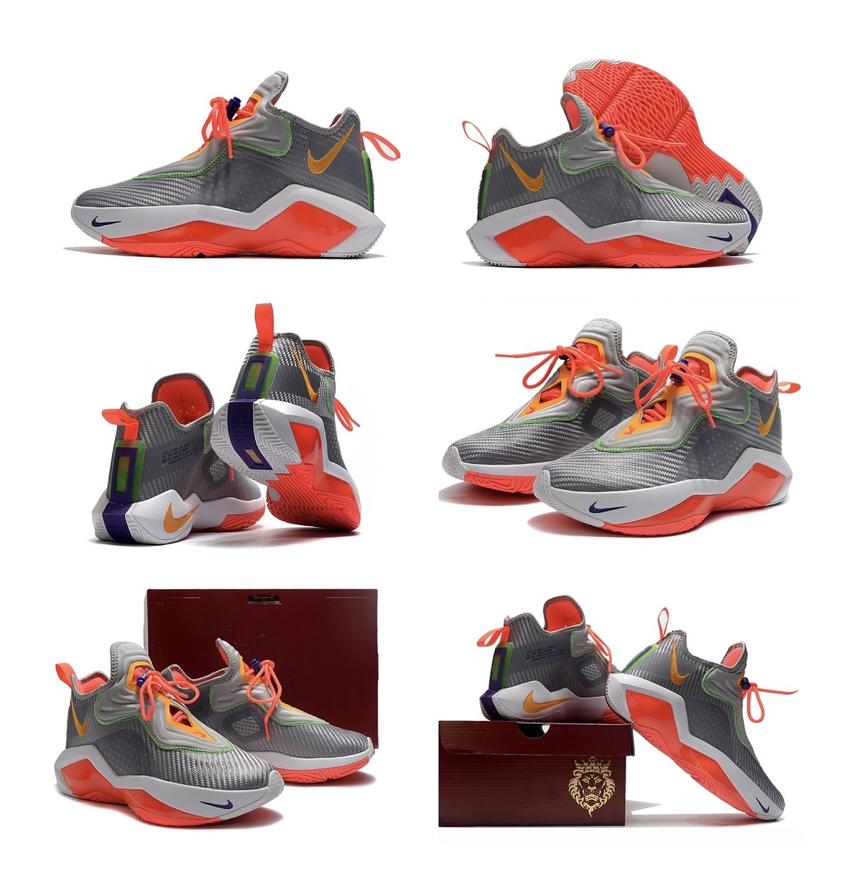 lebronsoldier14士兵14代篮球鞋学生实战气垫男子运动鞋 士兵14-天蓝