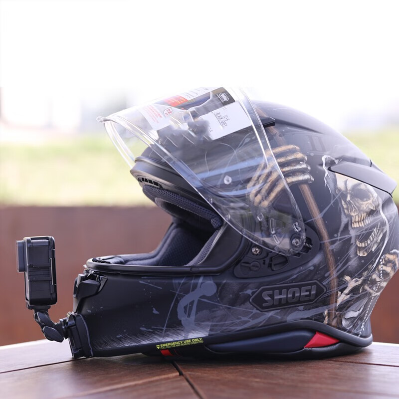 头盔下巴支架shoeigtair2专用摩托车头盔铝合金座适用gopro相机阙拈芊