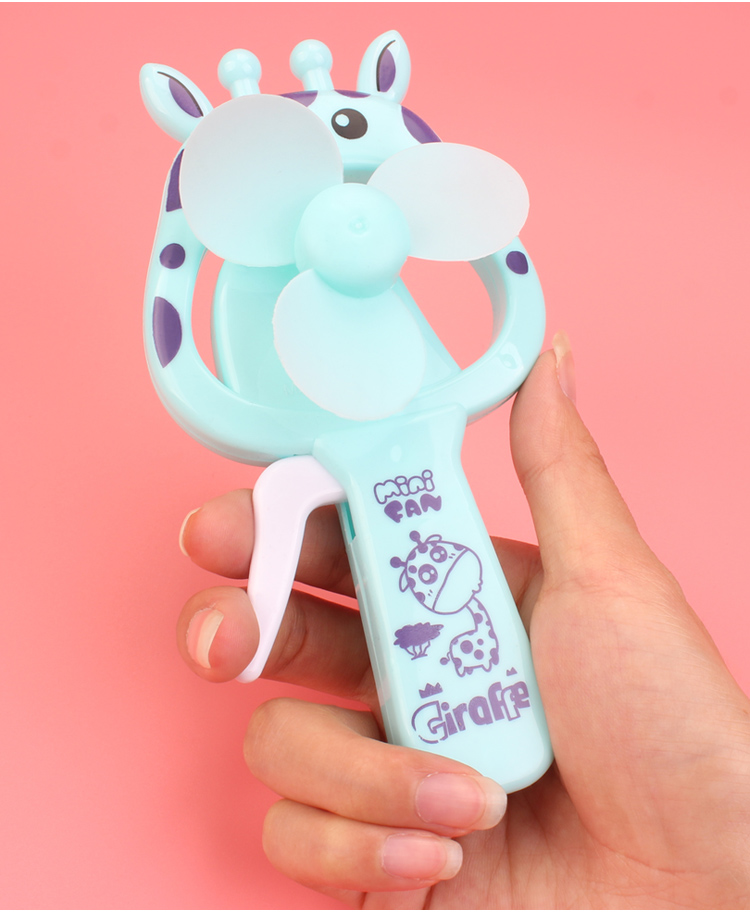 抖音同款卡通手压手摇小风扇学生便携式手持手动小型网红儿童礼品 猫