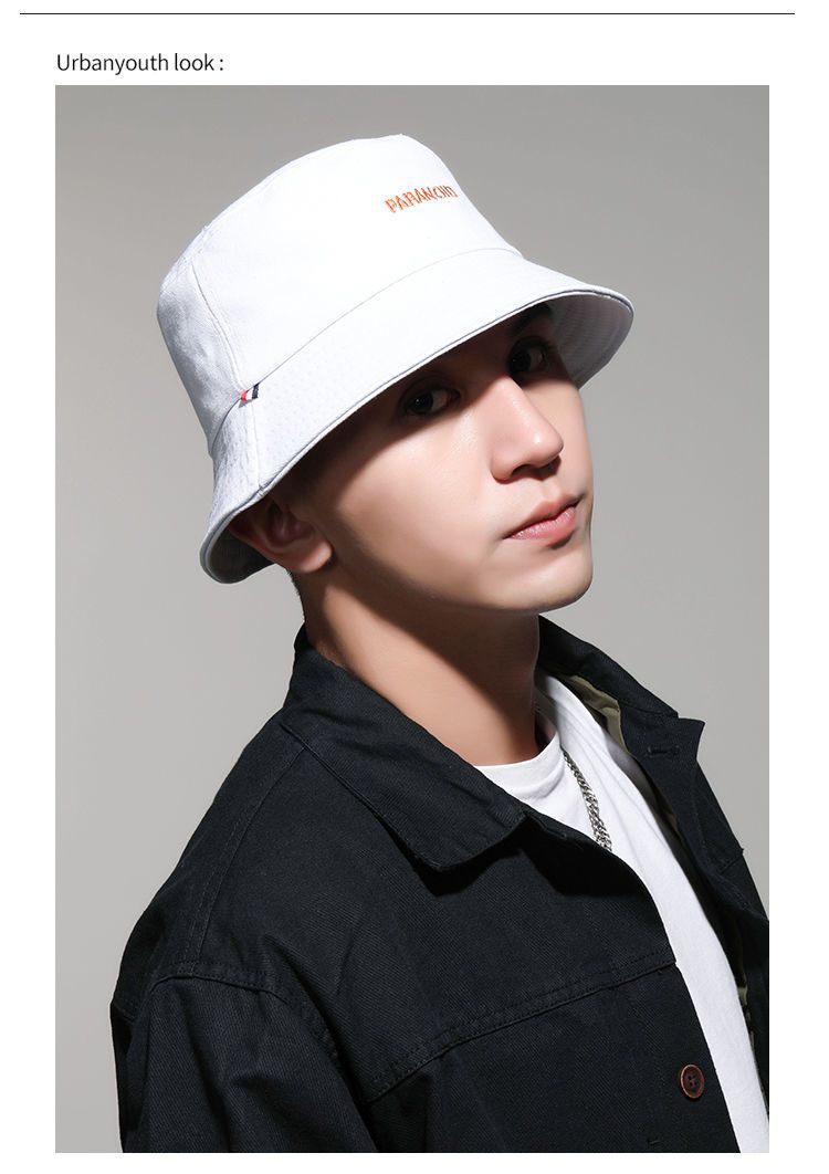 男士渔夫帽帽子男新款夏季防晒潮流盆帽男士休闲遮阳鸭舌帽中学生帅气