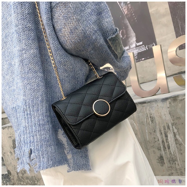同款单肩包斜挂包小挎包 女型线小包包女链条单肩包韩版百搭斜挎包