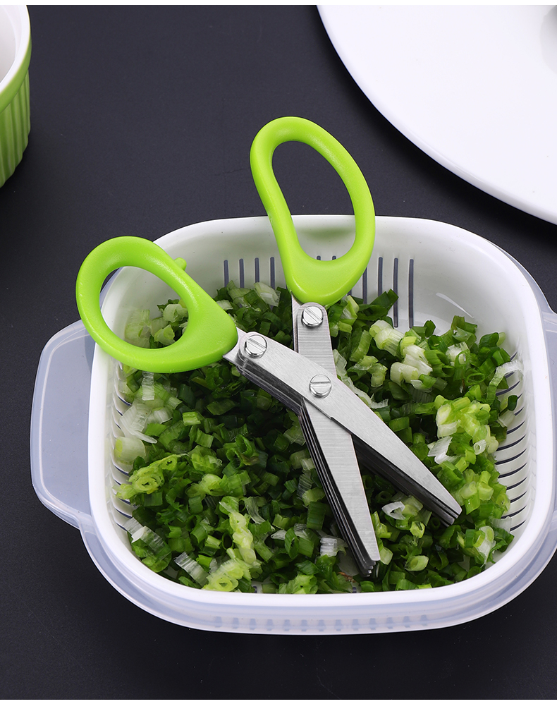 mastrad葱花五层剪不锈钢切葱花切菜神器多功能葱花剪切葱神器剪切