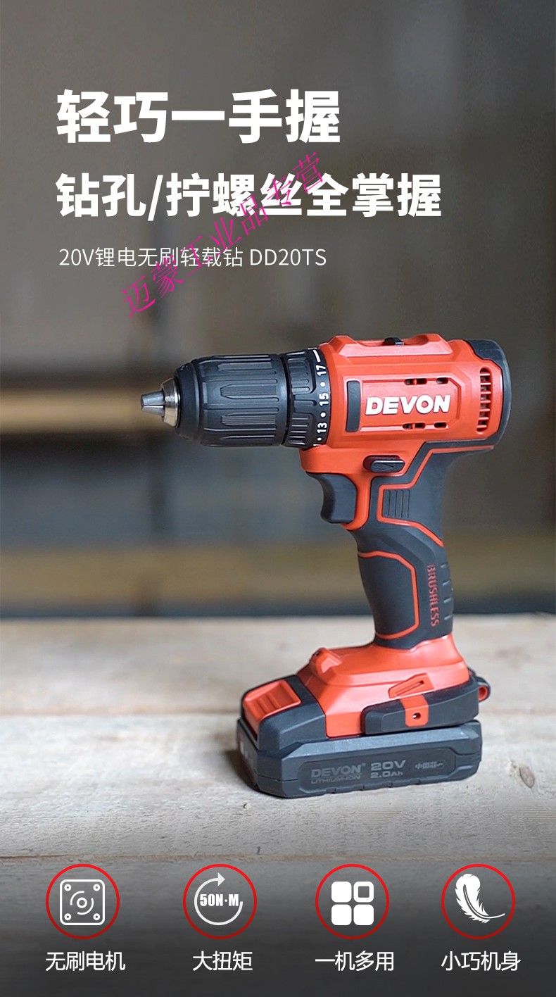 大有充电式电钻锂电手钻多功能20v小型工业级工具电动螺丝批5298电动
