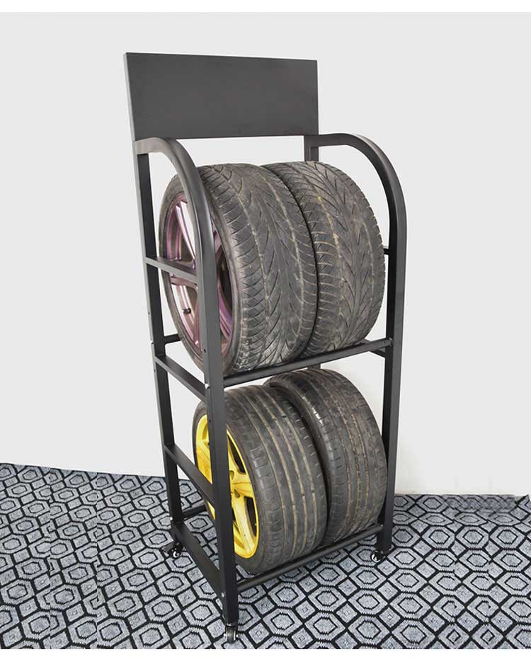 适用适用轮胎展示架推拉可移动轮胎货架汽修拆装轮胎架带轮子轮胎架子