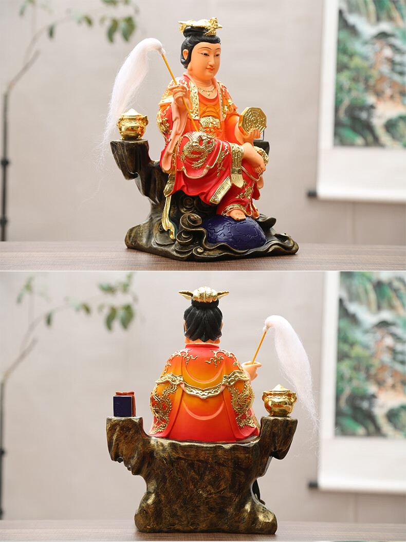 寺庙地母娘娘神像家用供奉树脂大地之母后土娘娘佛像佛堂供佛摆件 16