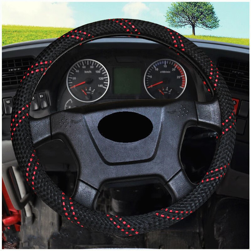 东风天锦驾驶室配件大全天龙大力神货车方向盘套四季冰丝车把套 财运