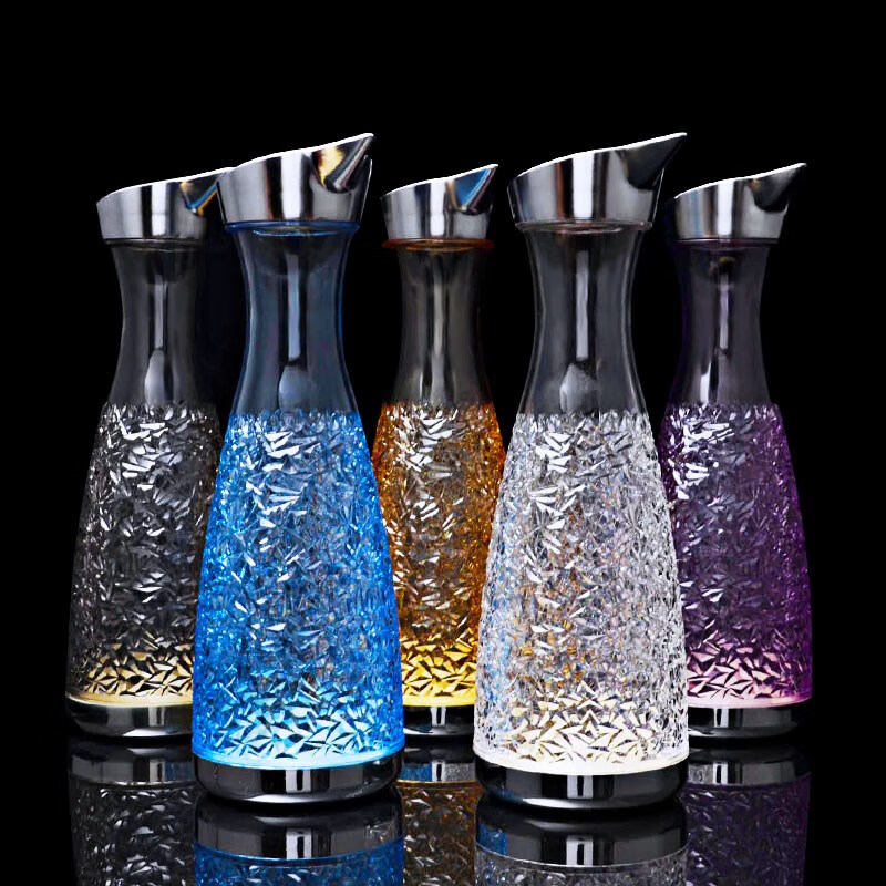 札壶洋酒分酒器酒吧专用扎壶亚克力大容量调酒壶餐厅防摔饮料壶橙色