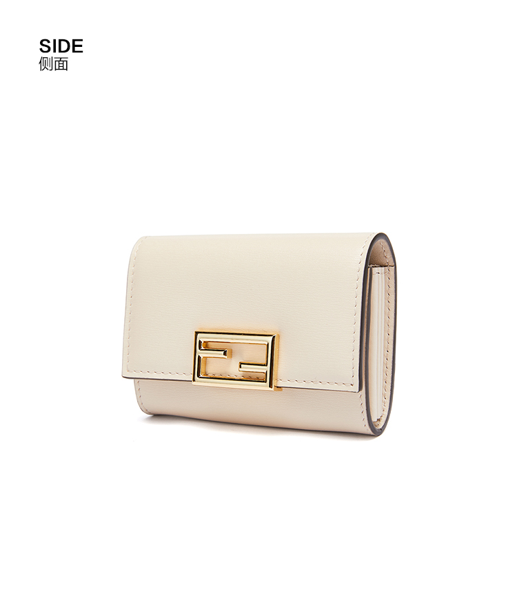 【七夕礼物】芬迪 fendi 女士白色牛皮ff图案卡包 8m0416 ahm0 f0vwm