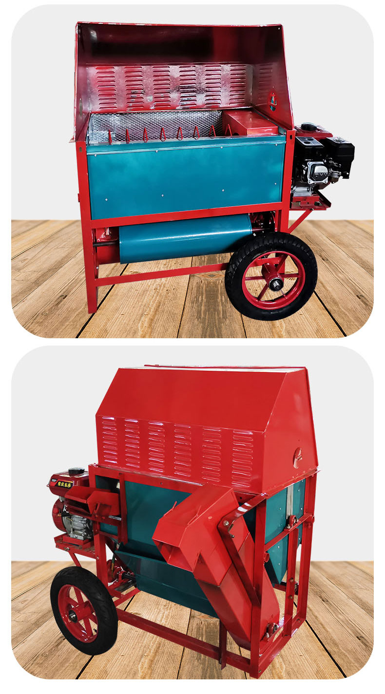 谷胭水稻打谷机轻便新脱粒机小型家用收稻谷机汽油机柴油机水稻收割机