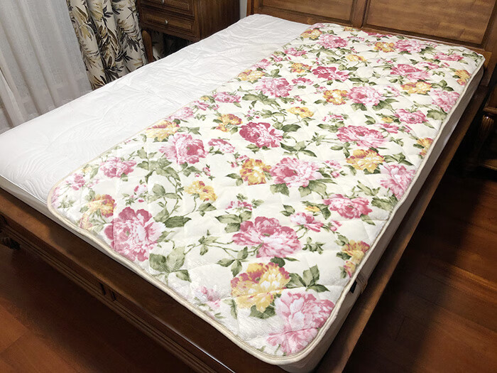 床垫冬款加厚出口日单柔加厚秋冬款法兰绒床垫床褥床单100205亮粉