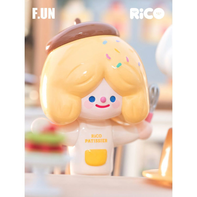 rico盲盒 下午茶系列潮玩玩偶甜点师隐藏草莓兔 饼干兔兔-哑光 【先看