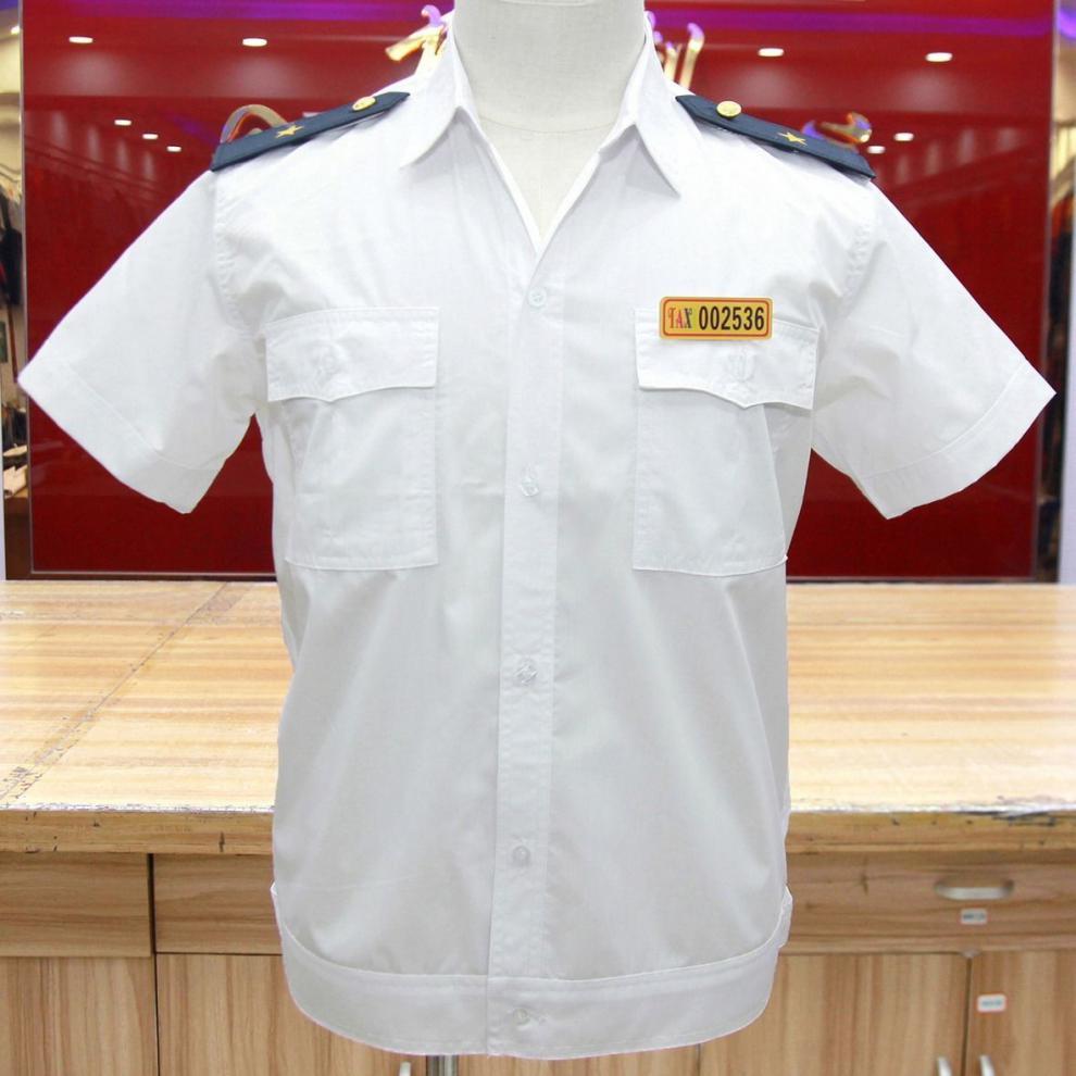 出租车司机工作服白衬衫公交车衬衫驾驶员蓝色衬衫春夏装短袖工装lsls