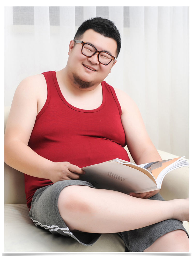 依蜜侣加肥加大码胖子男士夏季莫代尔棉背心休闲宽松大号肥佬300斤