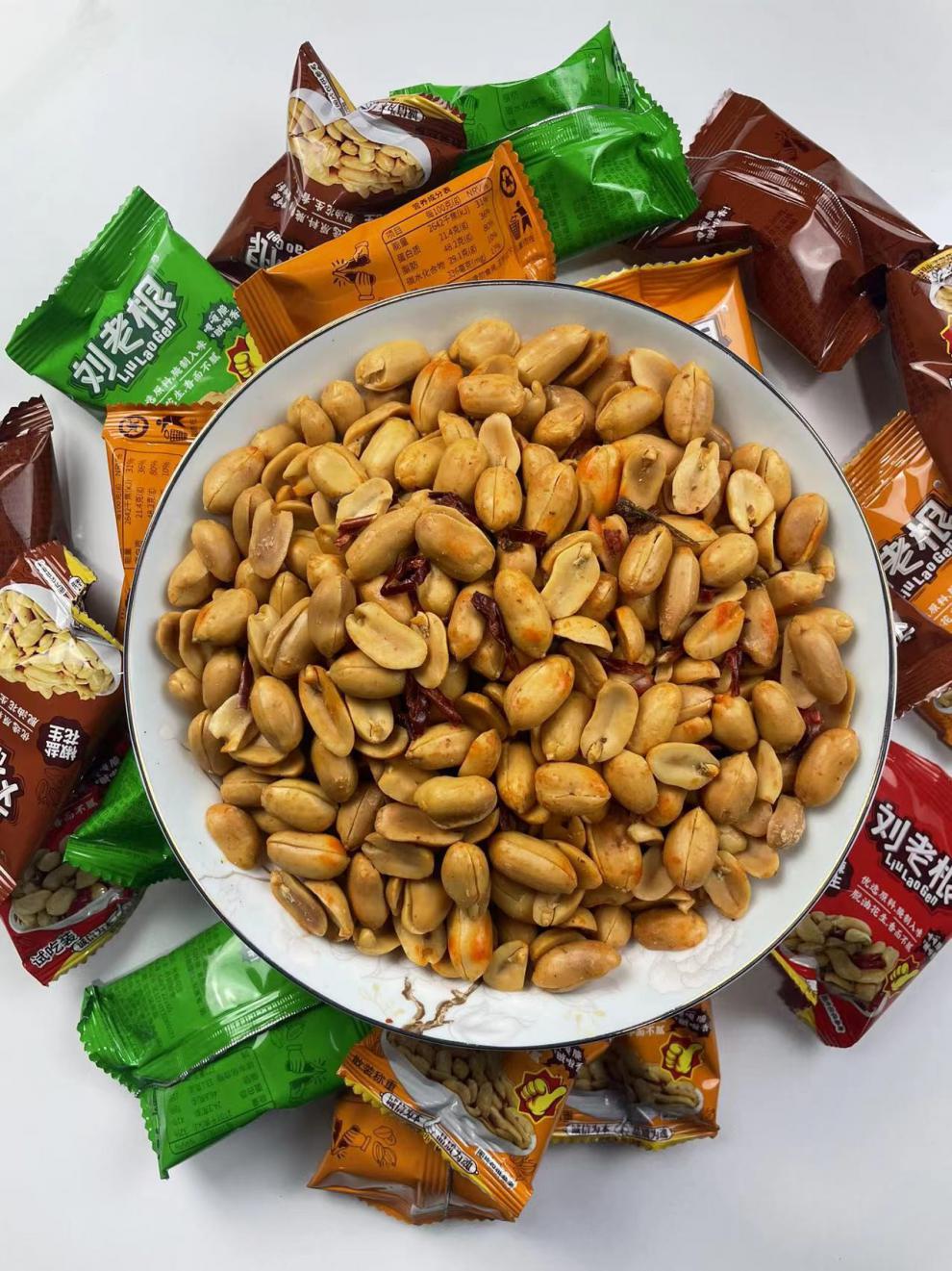 刘老根麻辣花生 122克*6袋 五香椒盐原味花生下酒菜散装炒货 原味122