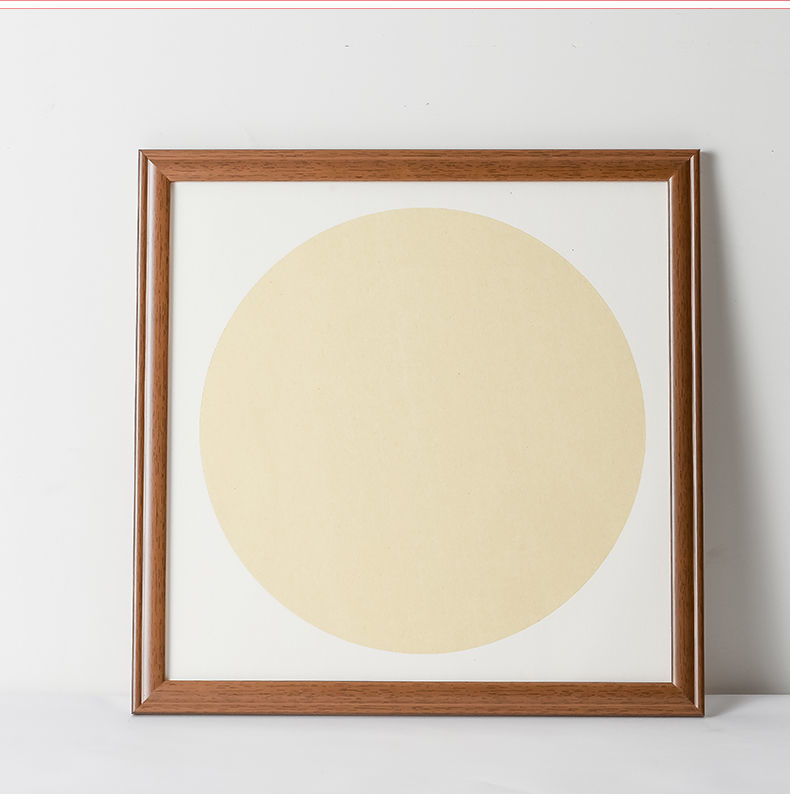 国画装裱画框实木宣纸卡纸相框挂墙简约书法字画裱画框333850cm哑黑色