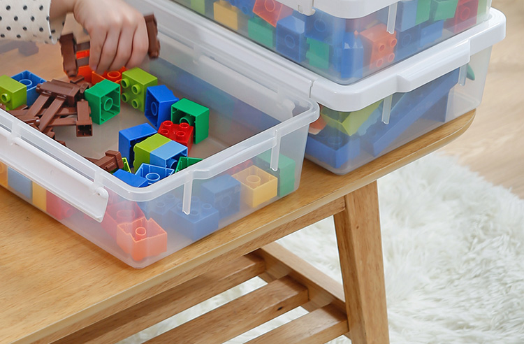 risu收纳箱日本儿童玩具收纳箱分类收纳箱塑料箱子积木识字卡收纳盒有