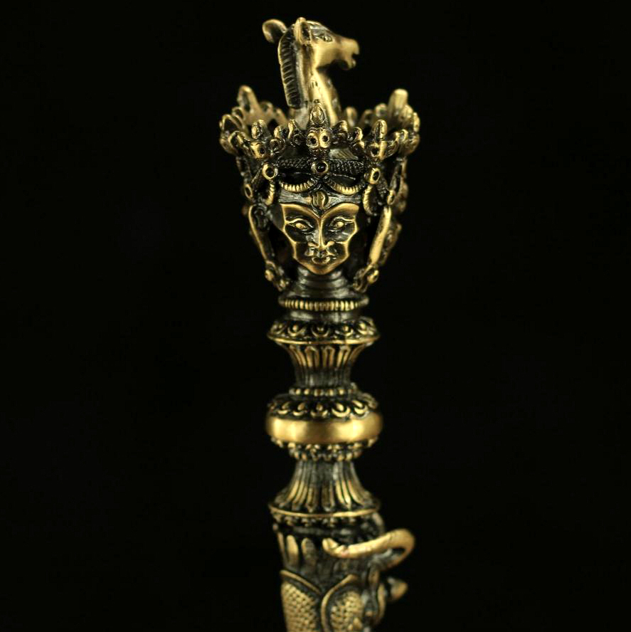尼泊尔法器纯铜马头明王普巴 金刚杵降魔杵风水用品