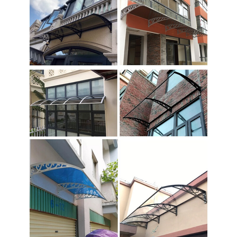 铝合金雨棚户外阳台窗户门檐遮雨篷家用挡雨板屋檐雨搭遮阳棚 定制