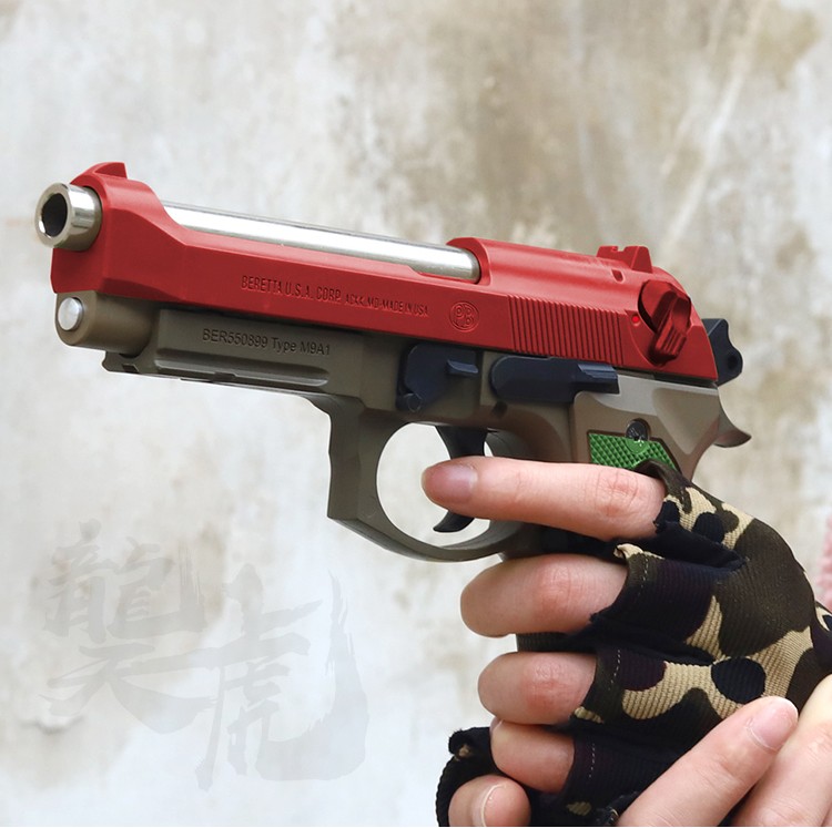 乖巧虎sts食铁兽92f反吹m9a1伯莱塔m92自动空挂抛壳激光训练模型 m9a1