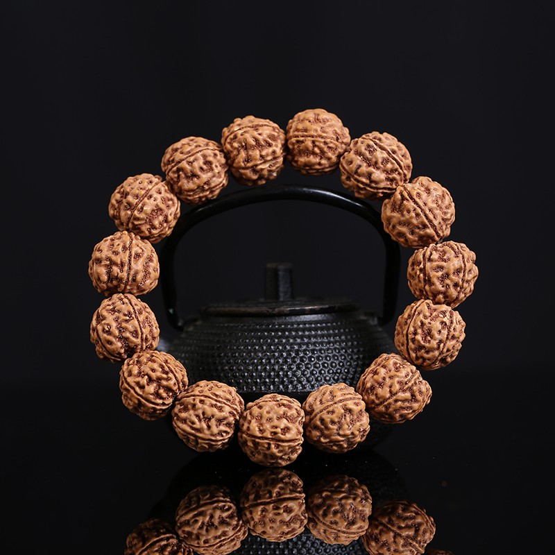 摘星圣手正宗尼泊尔五瓣龙脊背双盘龙金刚菩提手串铁籽高山同树籽做