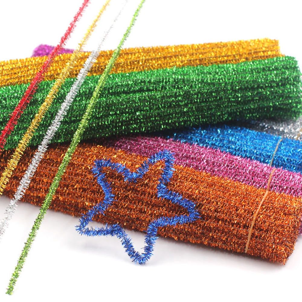 fandizi彩色毛根毛条扭扭条彩色发光扭扭棒幼儿园美工材料儿童益智