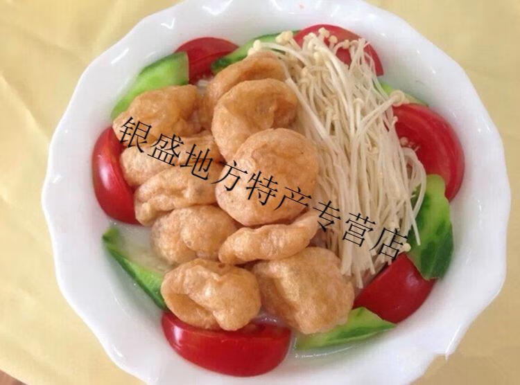 羅定肥四牌皺紗魚腐廣東特產魚豆付麻辣燙火鍋配菜粵菜500g