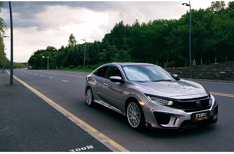 新款适用于1620款十代思域改装ms大包围前后保险杠前后包围排气中网tr