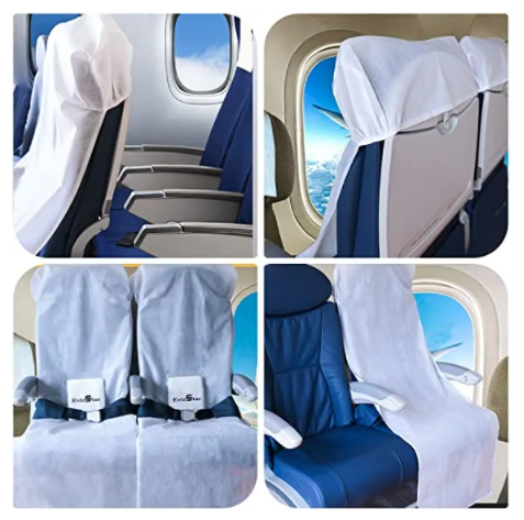 一次性飞机座椅套定制汽车大客车座椅头枕巾一次性高铁广告布10片 告