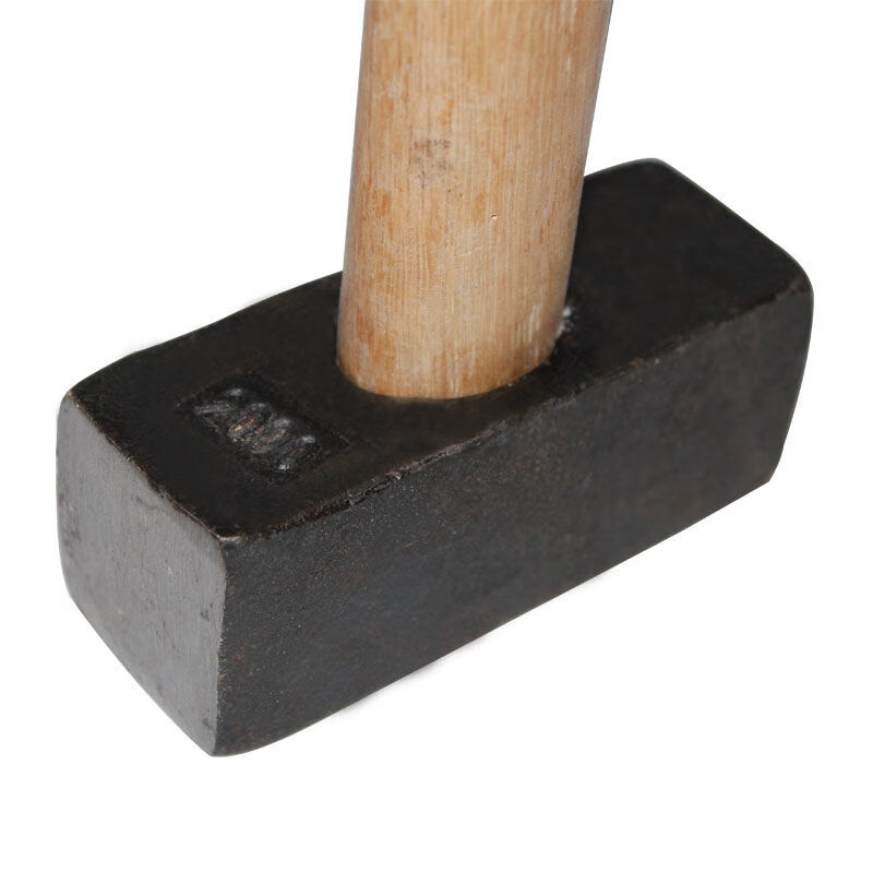 锤子工具石工锤石头锤铁方锤子大铁锤榔头锤锻打方头铁锤原色铁方锤子