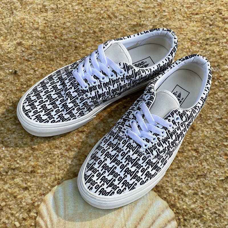 万斯(vans)男鞋fog鞋子满印联名款帆布鞋大码48胖宽脚肥潮板鞋男夏季