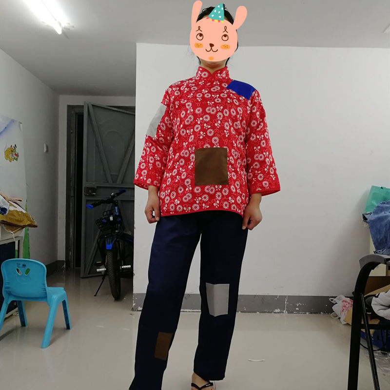 2022新款男装叫花子服装乞丐服套装古代丐帮要饭衣服补丁演出服破烂