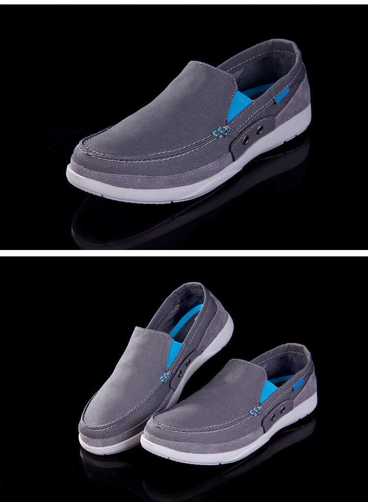 cross鞋子男布鞋鞋风尚沃尔卢帆一脚蹬便鞋户外透气休闲鞋 m9=42.