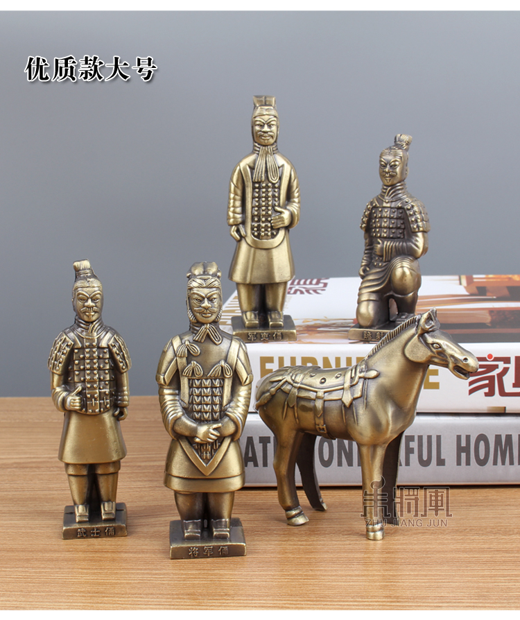 西安兵马俑摆件陕西特色工艺品金属创意出国礼品老外西安旅游纪念品