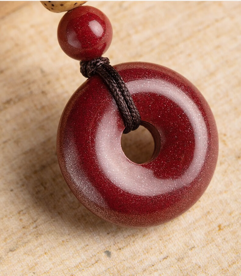 静元阁朱砂平安无事钥匙扣挂件吊坠包包挂饰装饰本命年客户长辈 紫朱