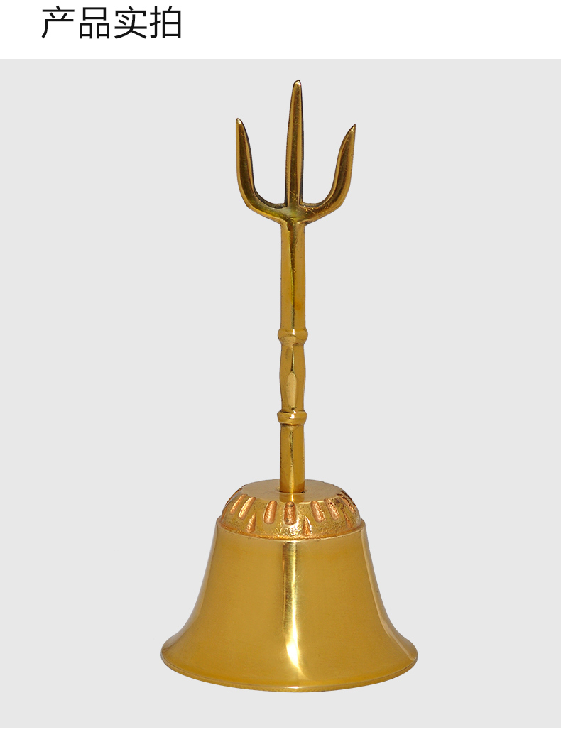 寺庙法事法器金刚杵铃铛清脆佛具佛教佛堂用品 7寸金刚手摇铃【图片