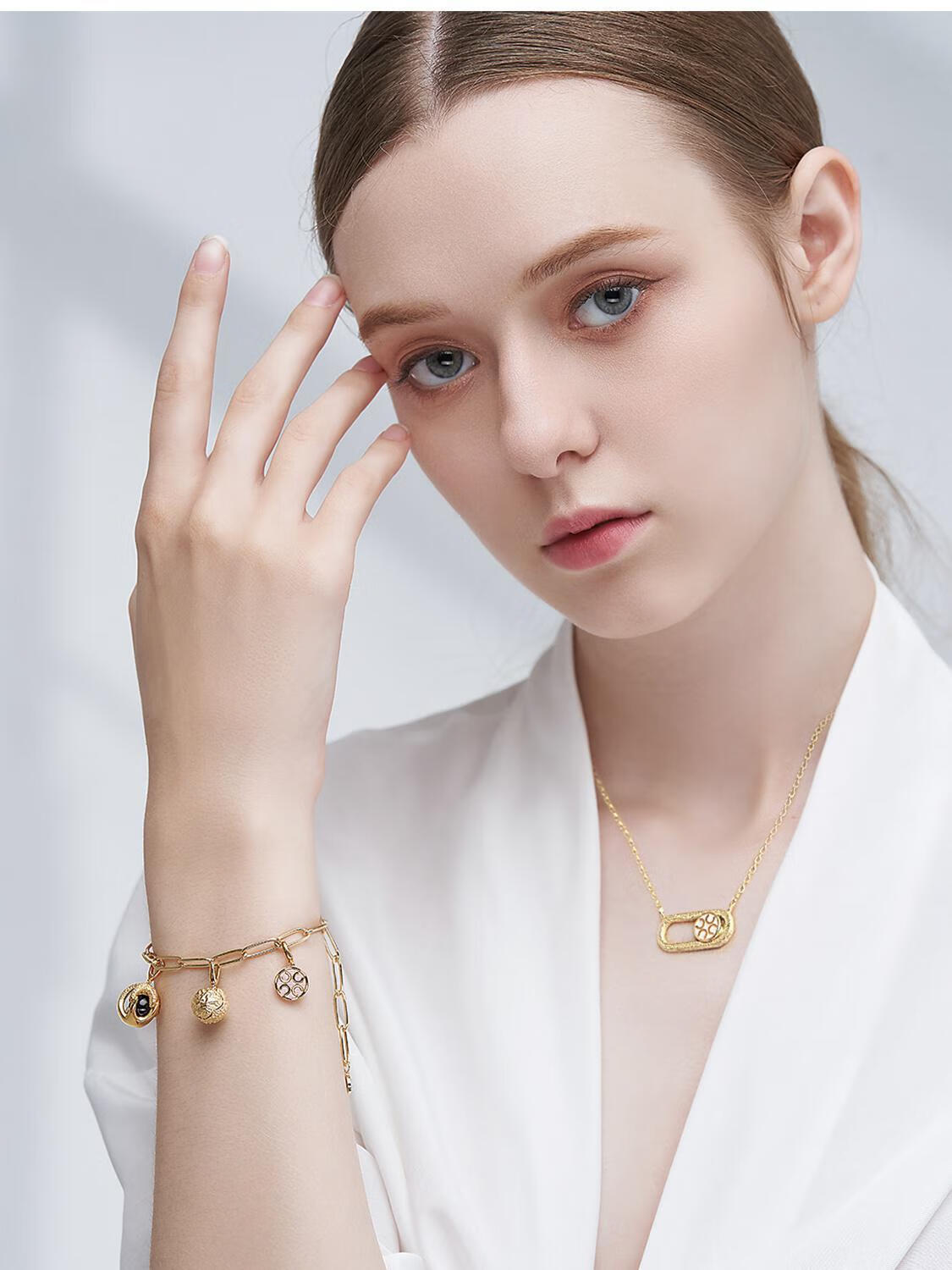 fazu法族orangecube明星周洁琼同款快乐开关项链925银轻奢小众锁骨链